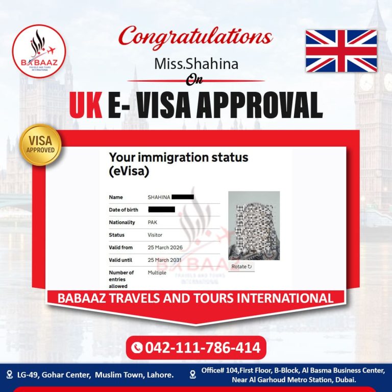 Babaaz Travels UK E-Visa Miss