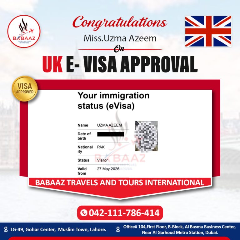 Babaaz Travels Uk E-visa Miss