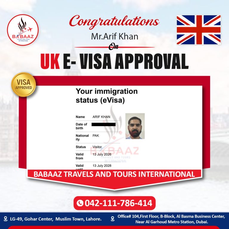 Babaaz Travels Uk E-visa Mr