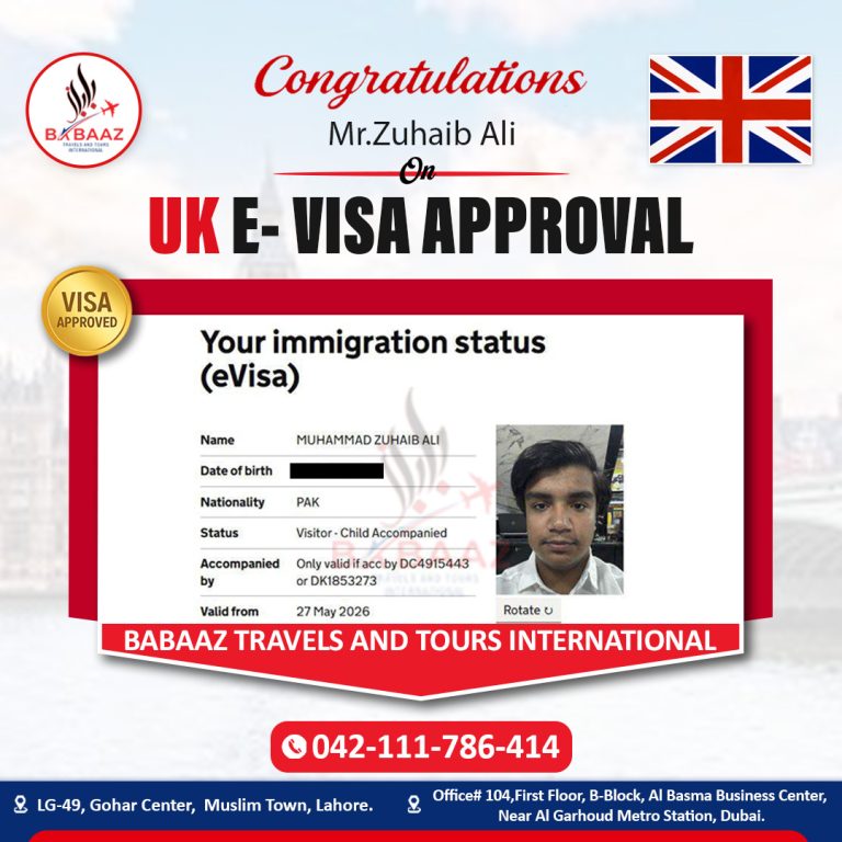 Babaaz Travels Uk E-visa Mr