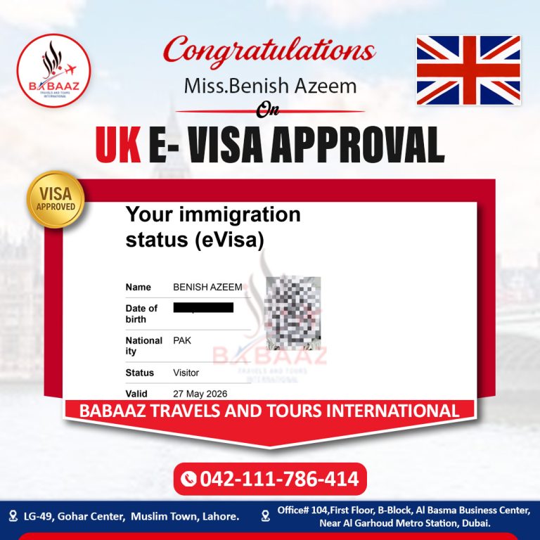 Babaaz Travels Uk E-visa miss