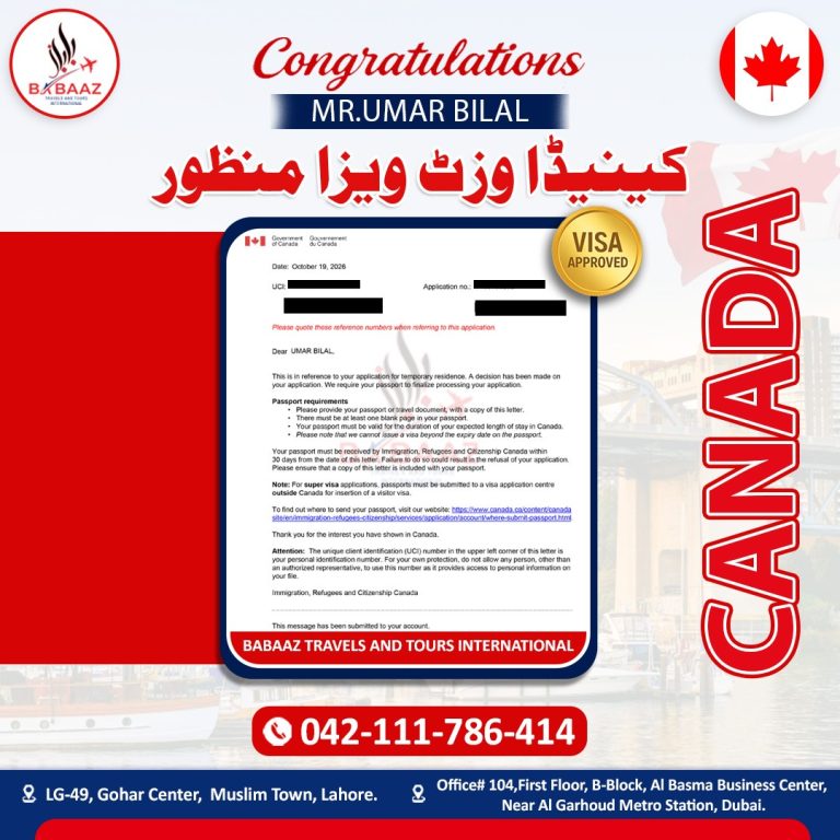 Canada visa success - Umer Bilal