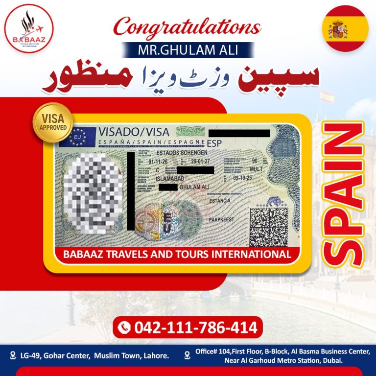 Spain visit visa success Ghulam Ali