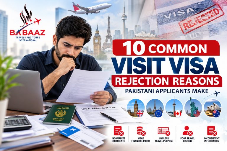 Visit visa rejection reasons for Pakistani applicants
